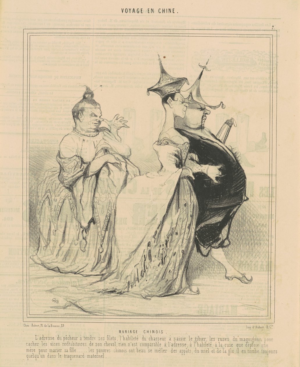 casamento chinês de Honoré Daumier