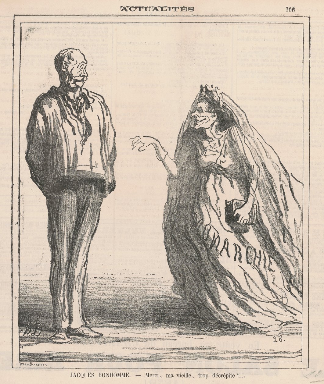 Obrigado, meu velho, muito decrépito! ... de Honoré Daumier