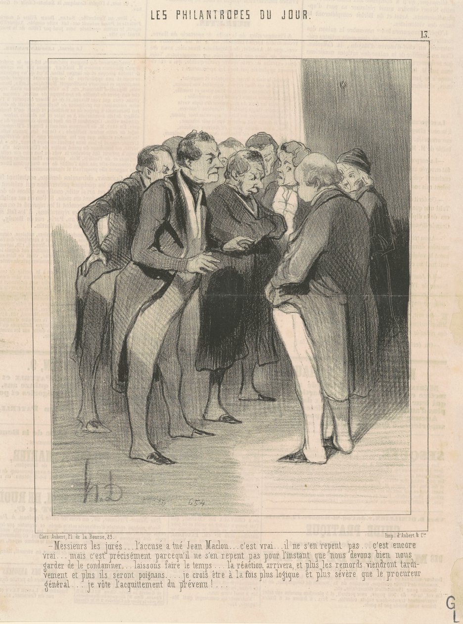 Senhores do júri... o acusado matou Jean Maclou... de Honoré Daumier