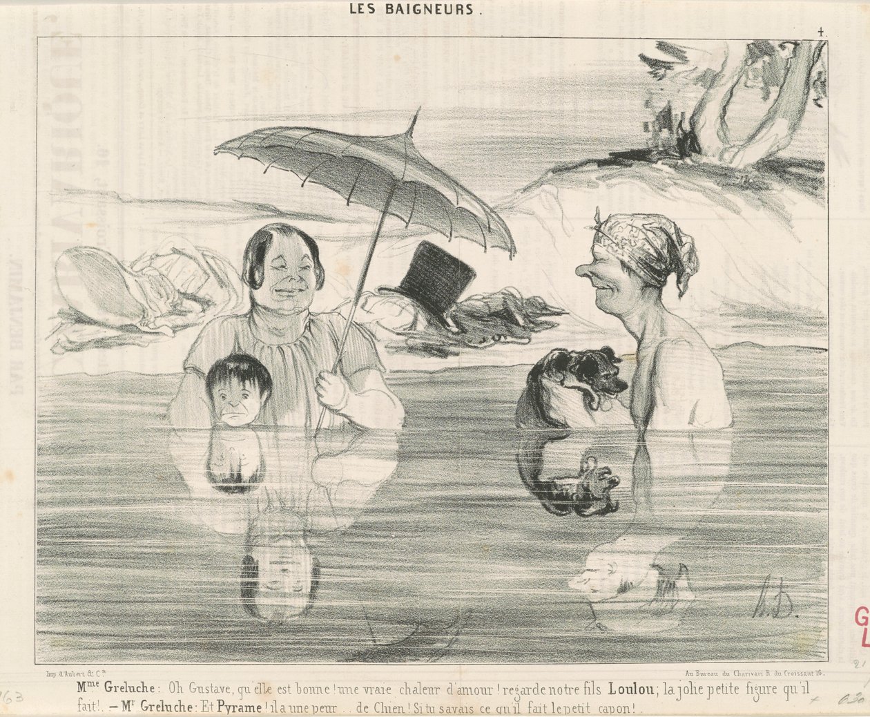 Sra. Greluche: Oh Gustave, como é bom! de Honoré Daumier