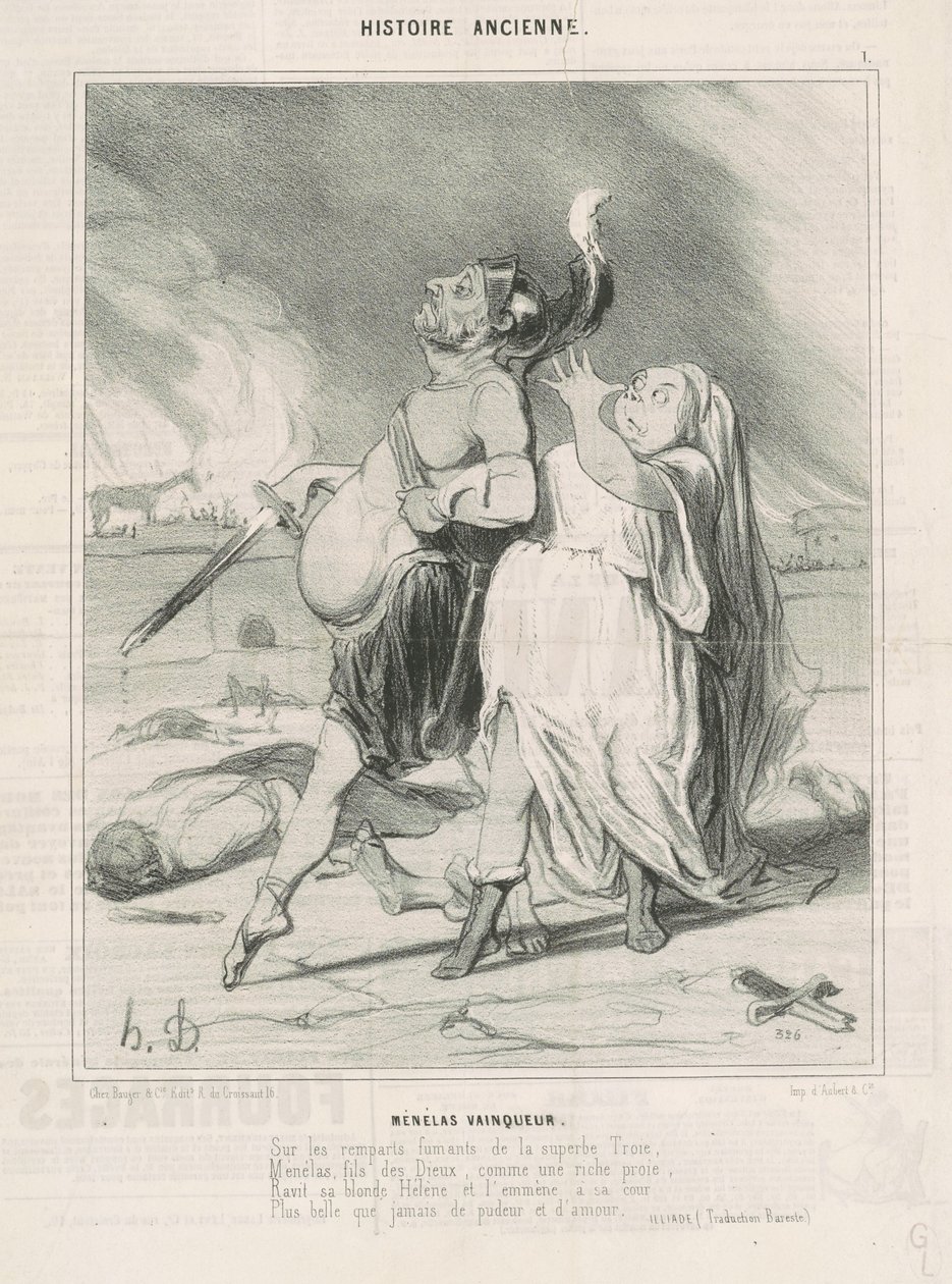 Menelau vitorioso de Honoré Daumier