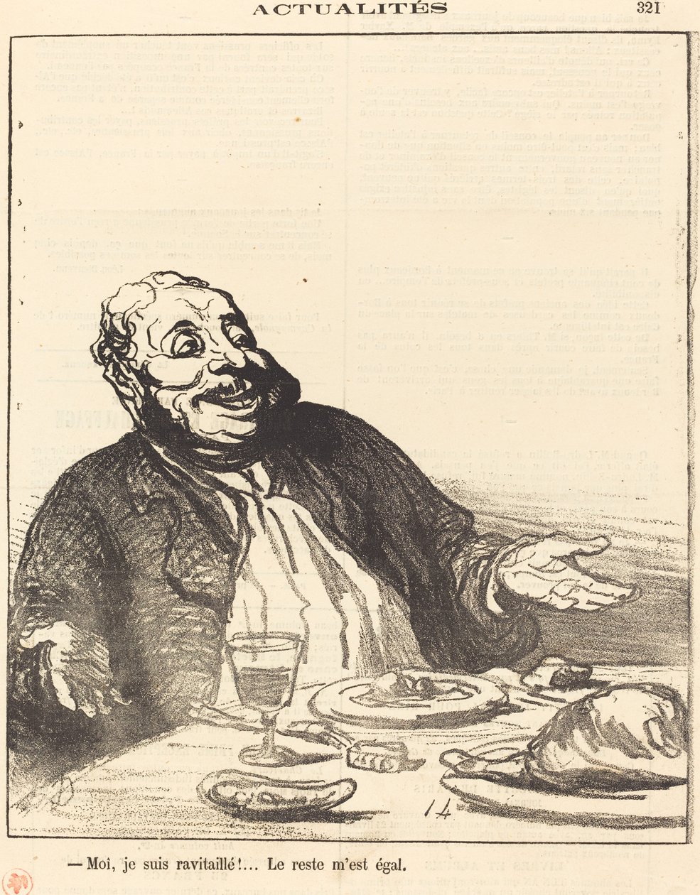 Moi je suis ravitaillé!... de Honoré Daumier