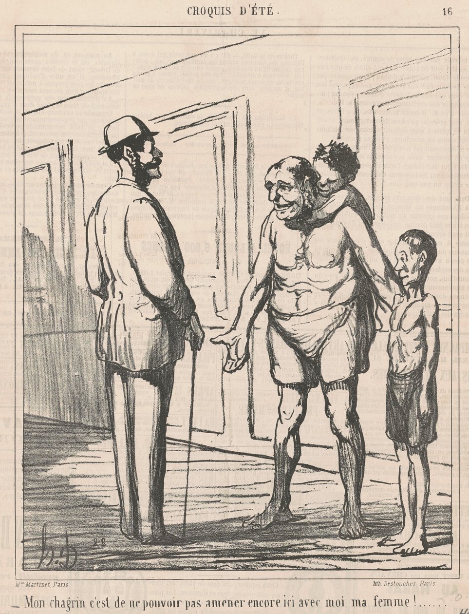 Minha tristeza é não poder... de Honoré Daumier