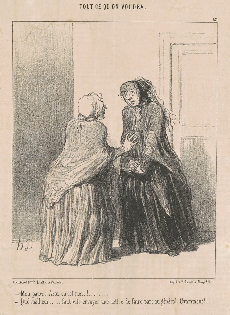 Meu pobre falcão que está morto! ... de Honoré Daumier