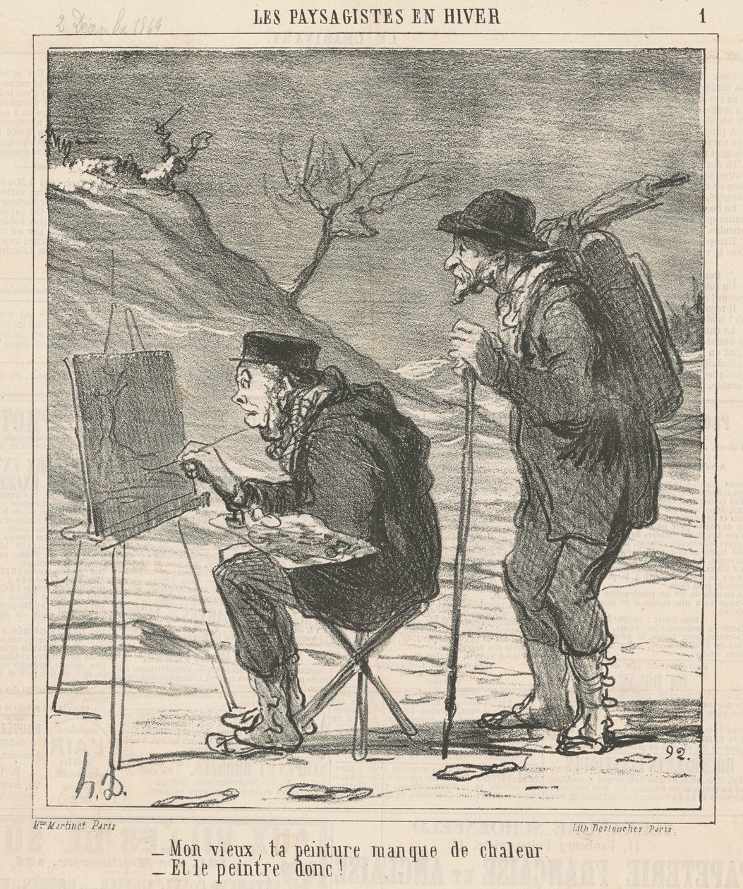 Cara, sua pintura não tem calor... de Honoré Daumier