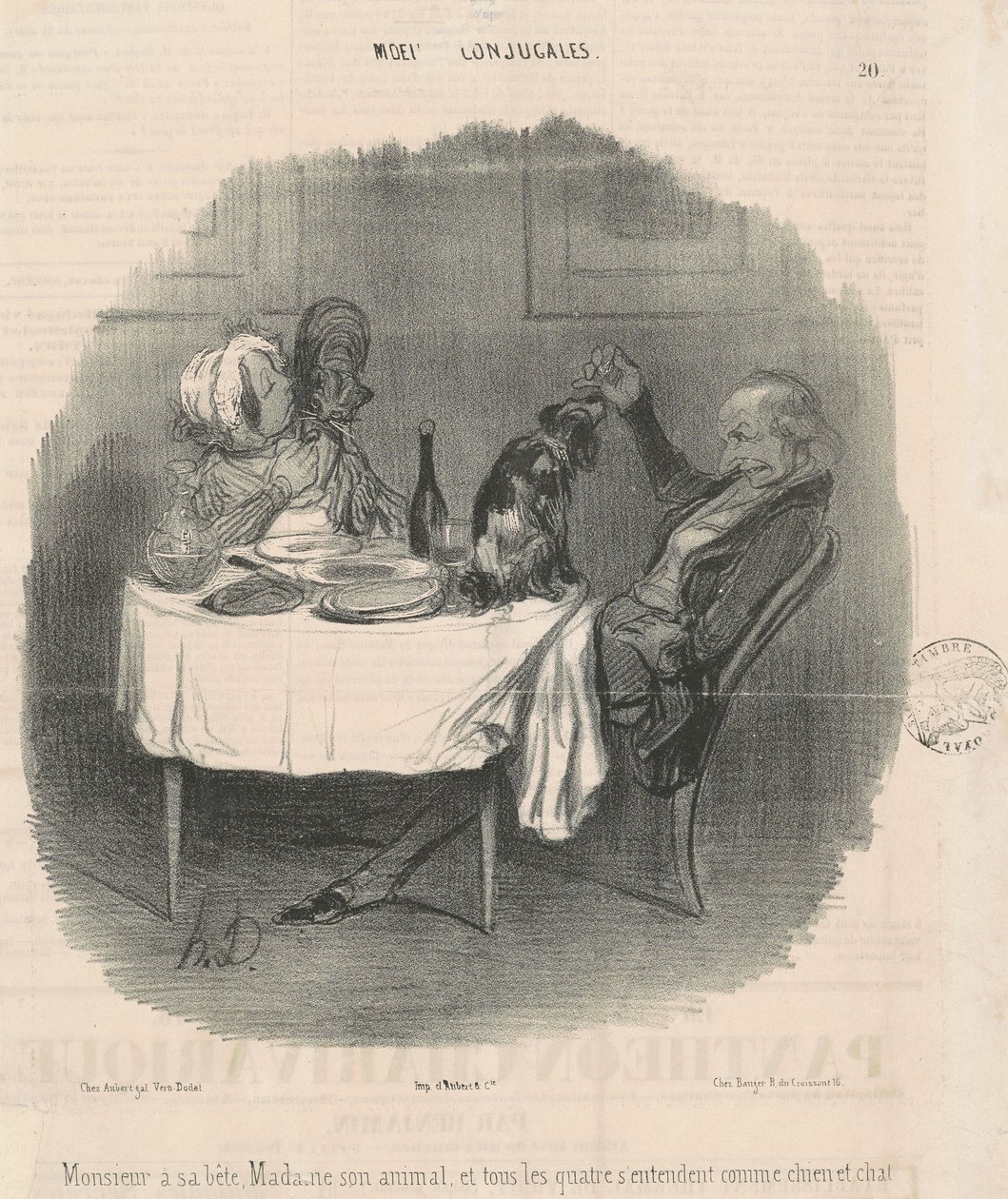Monsieur tem sua besta, Madame seu animal... de Honoré Daumier