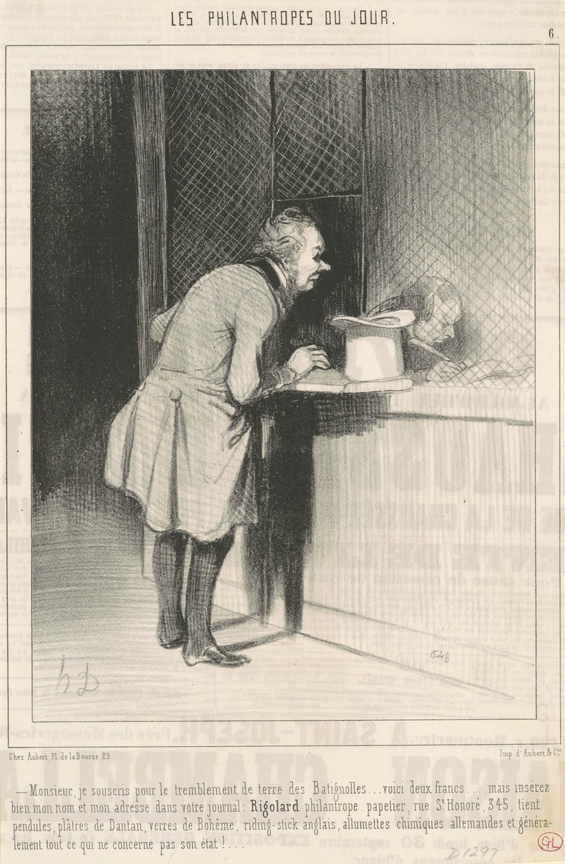 Senhor, subscrevo o terremoto... de Honoré Daumier