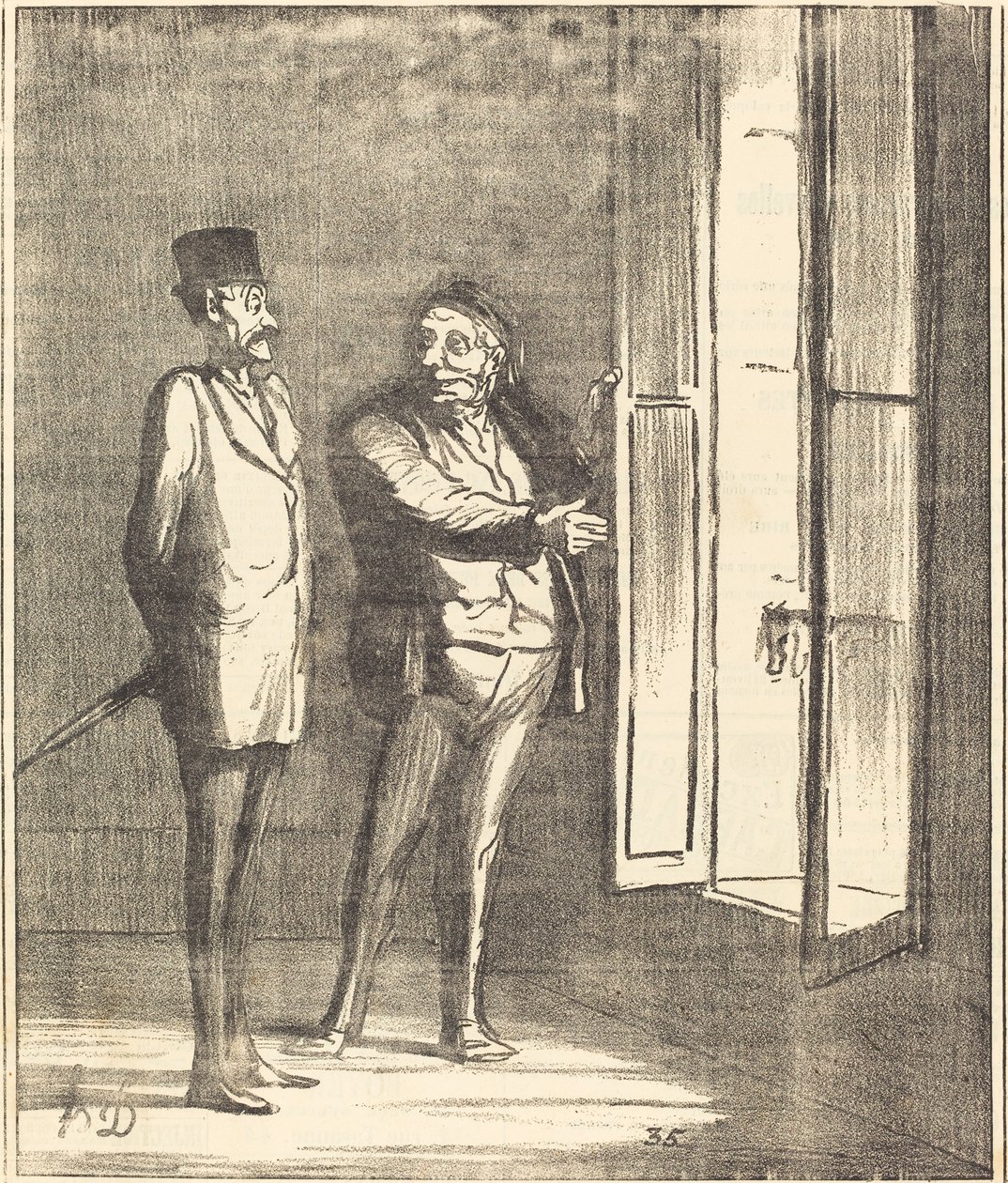 O senhor vai ficar bem aqui... de Honoré Daumier