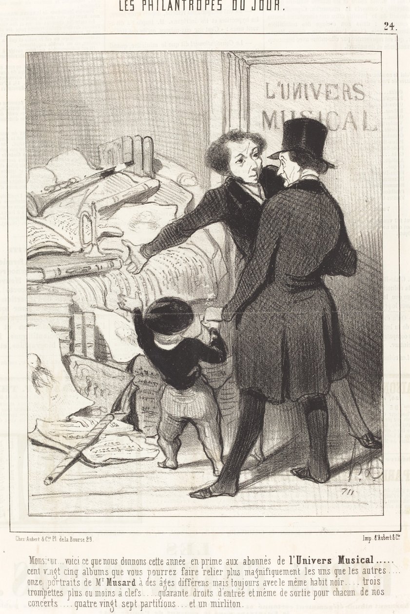 Senhor... aqui está o que estamos dando... como um bônus... de Honoré Daumier