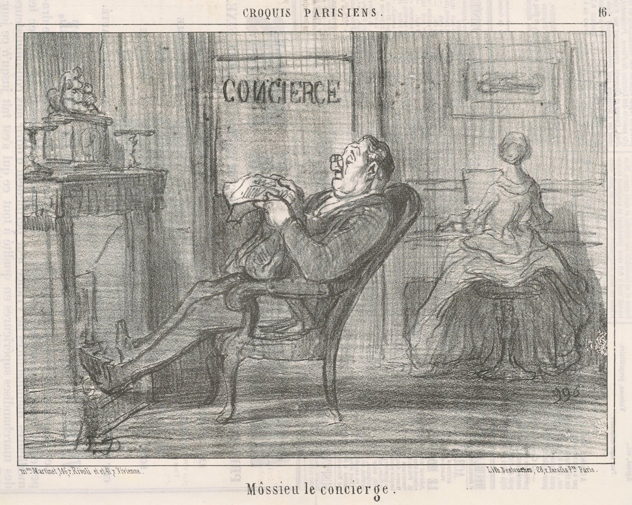 Mossie, o zelador de Honoré Daumier