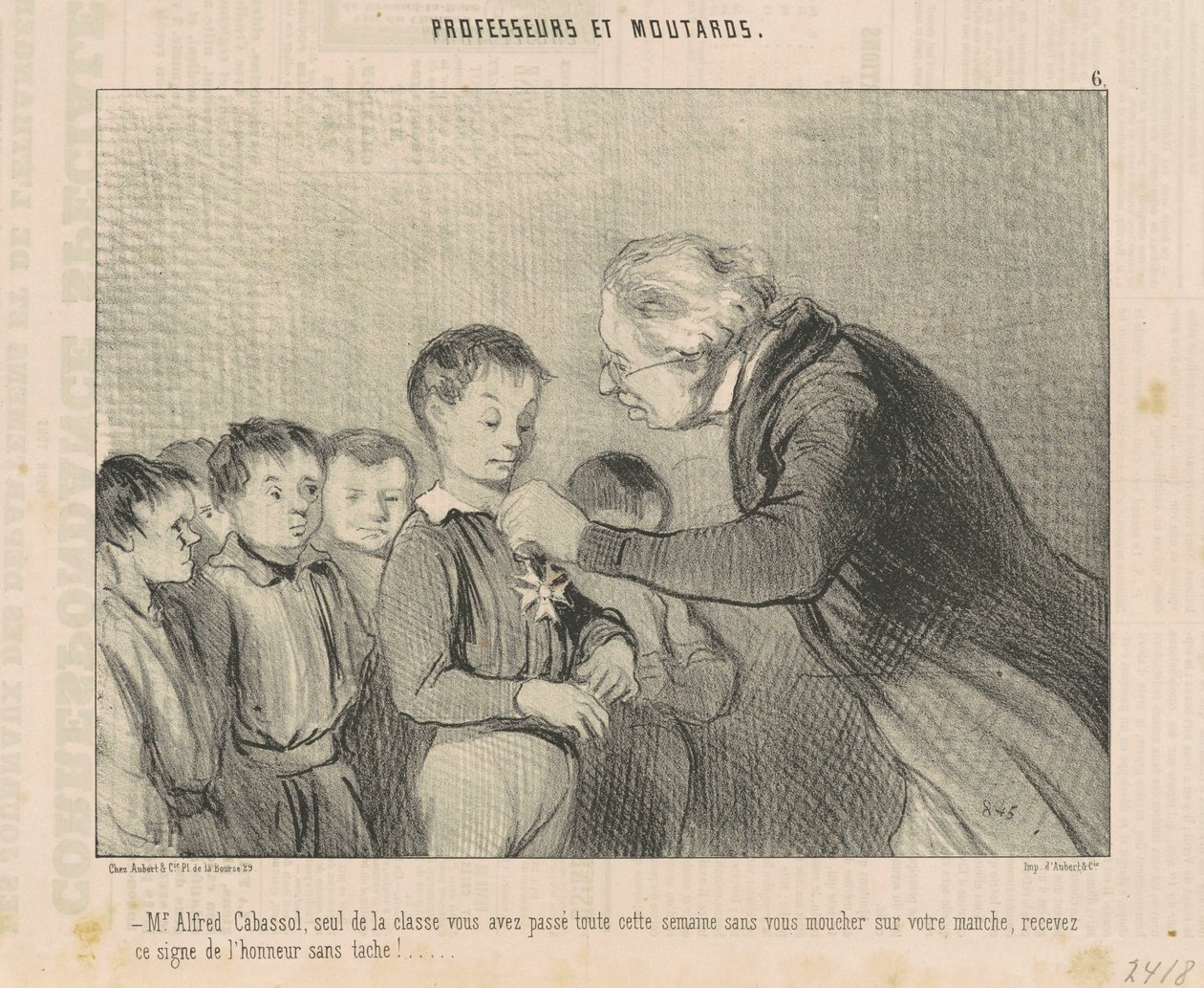 Sr. Alfred Cabassol... receba este sinal de honra... de Honoré Daumier
