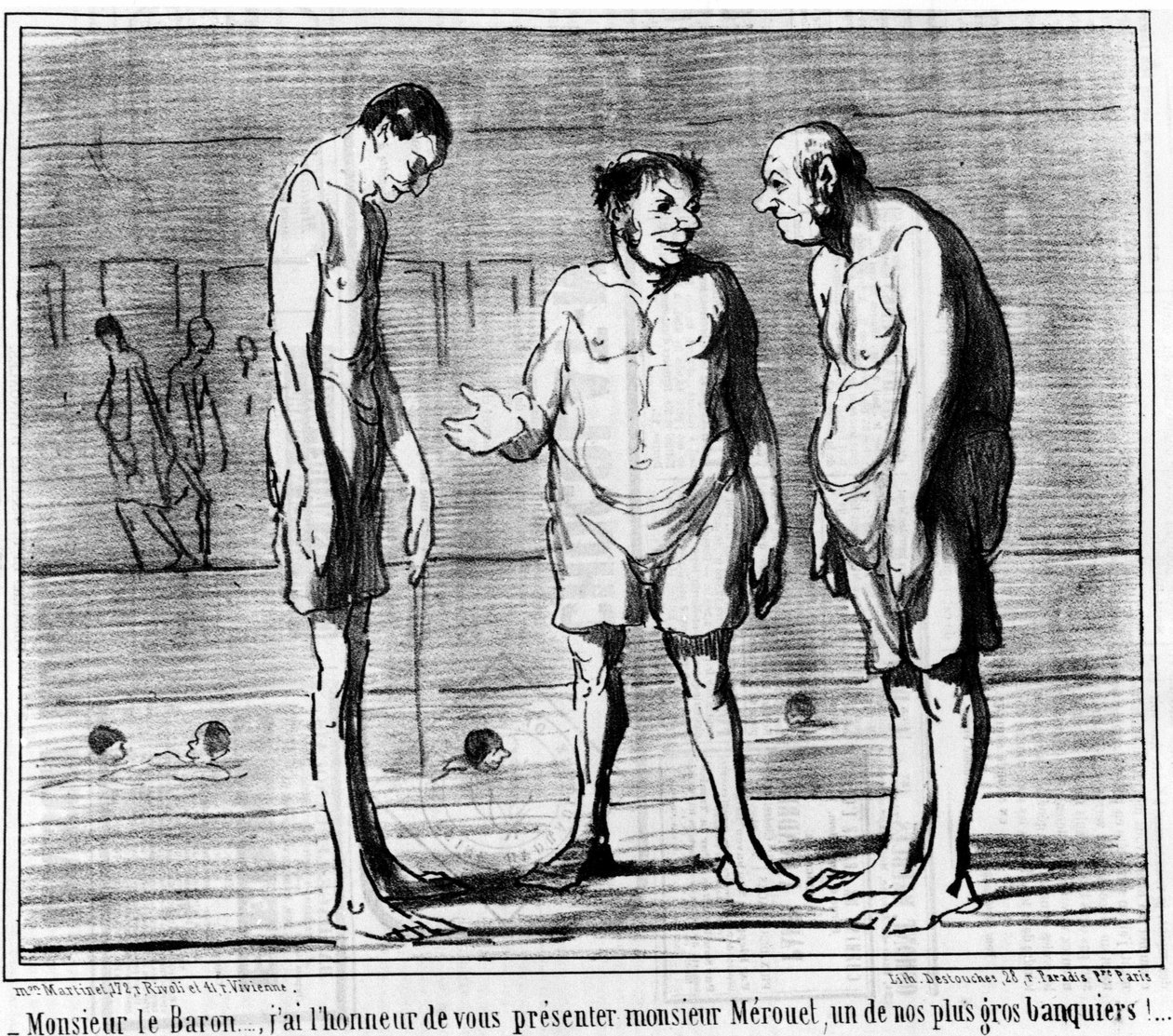 Sr. Barão... Tenho a honra de apresentar o Sr. Mérouet, um dos nossos maiores banqueiros! : ilustração tirada da série de desenhos animados "Sketch d