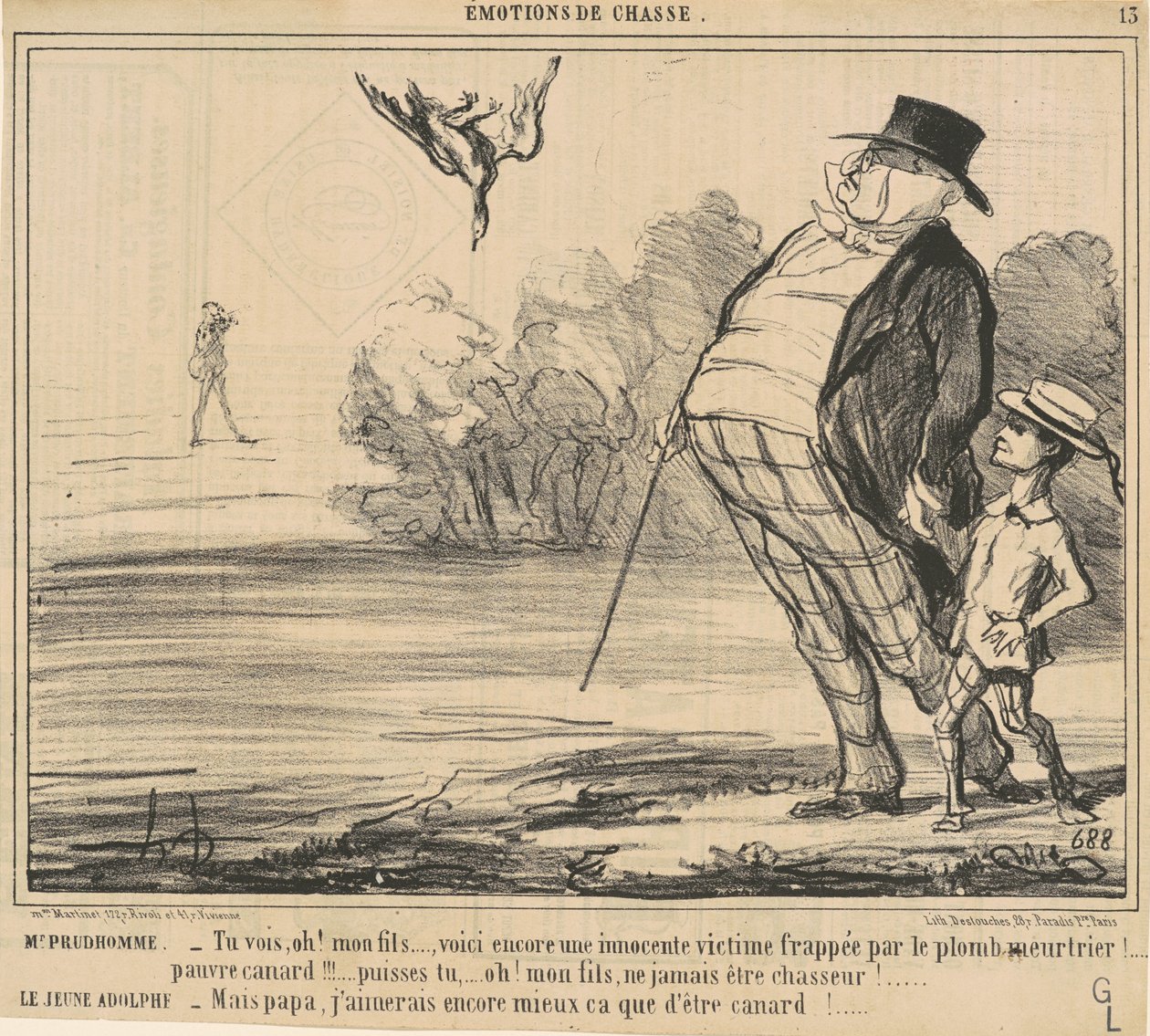 Senhor Prudhomme. Vois, Oh! Seg fil... de Honoré Daumier