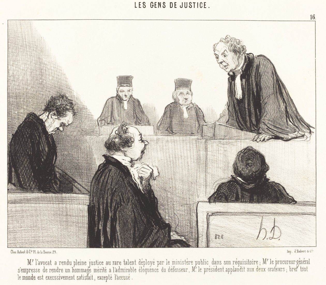 O Sr. Advogado fez justiça total... de Honoré Daumier