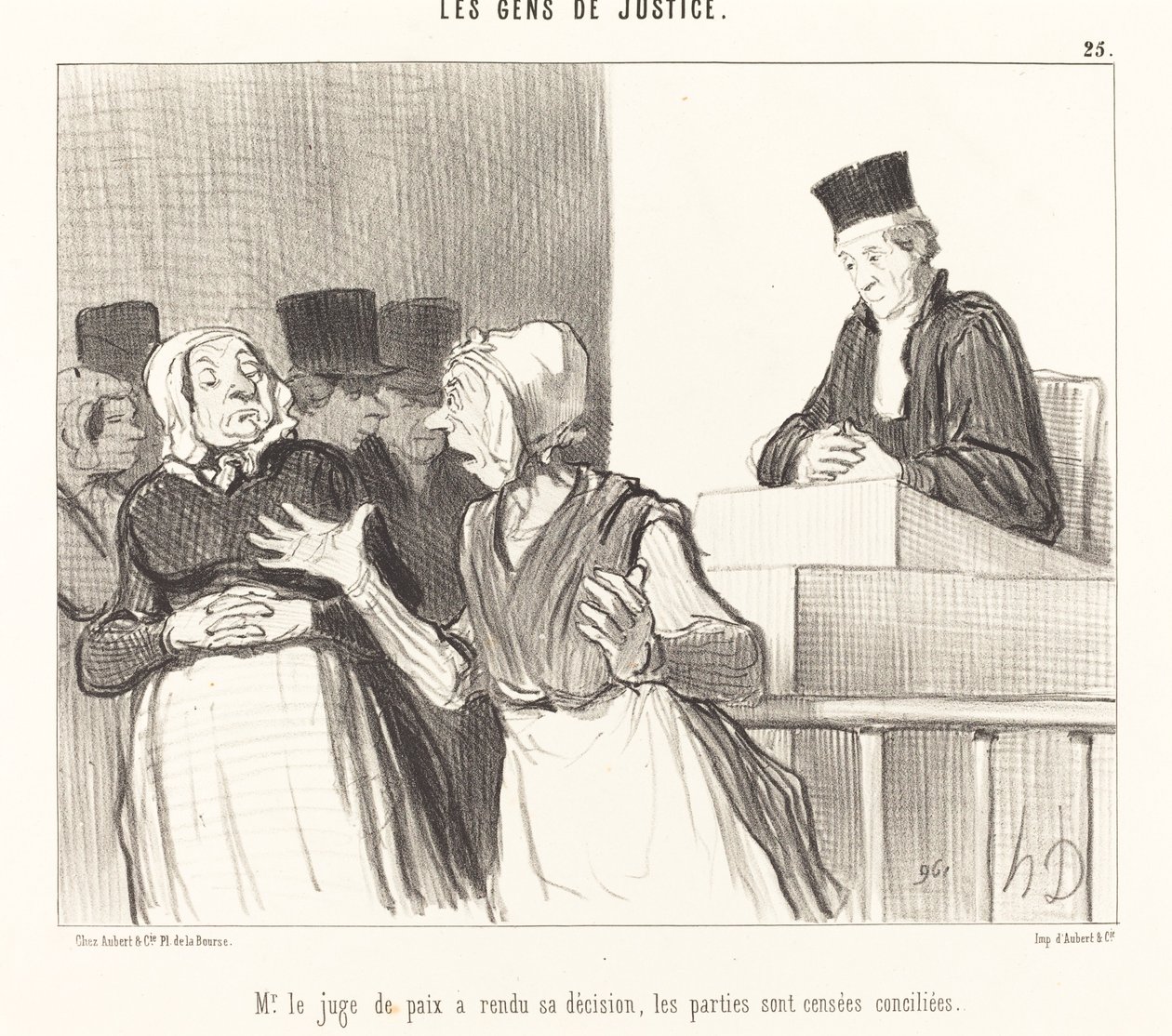 Sr. le Juge de paix a rendu sa décision... de Honoré Daumier