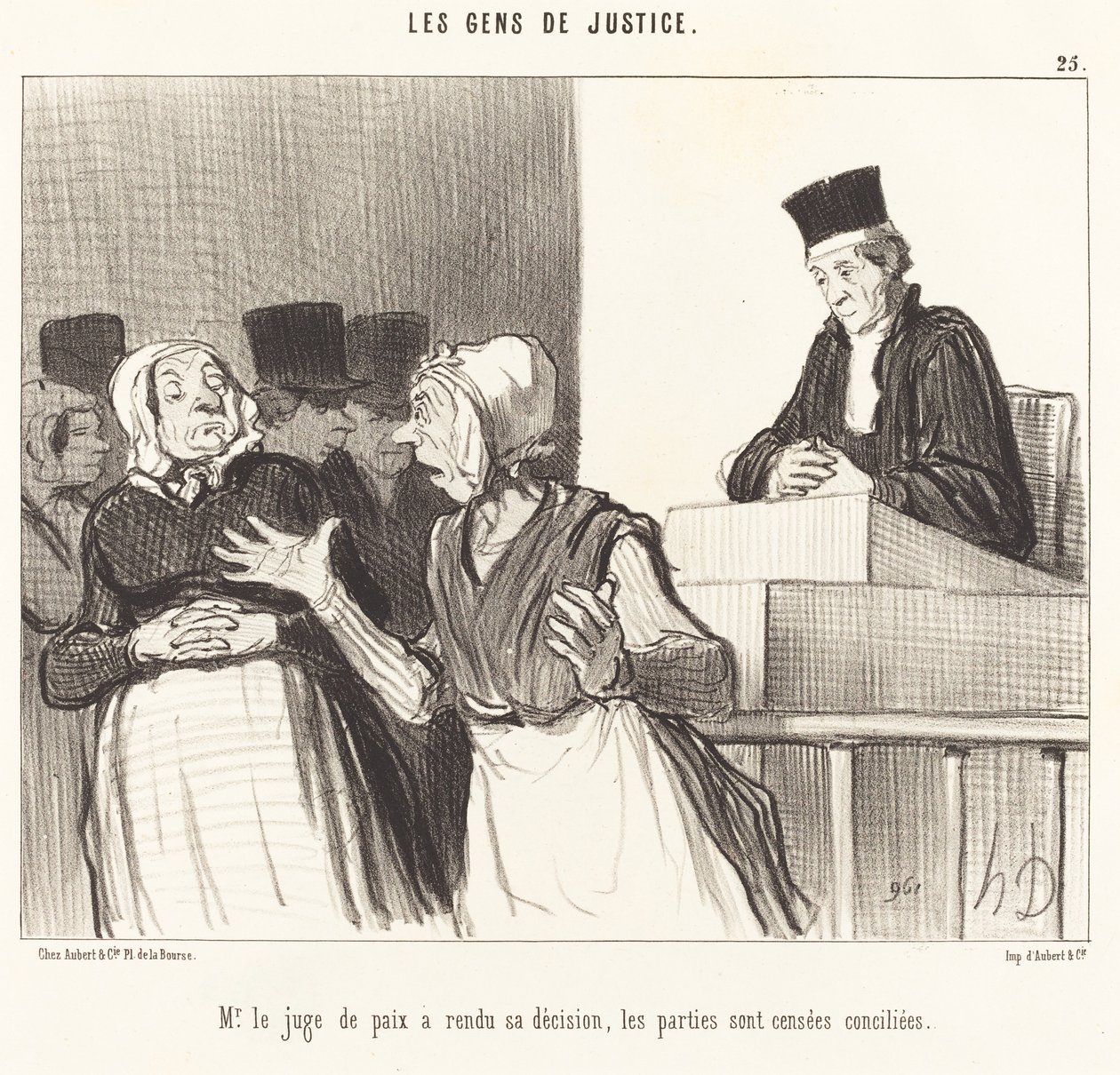 O Sr. Juiz de Paz proferiu sua decisão... de Honoré Daumier