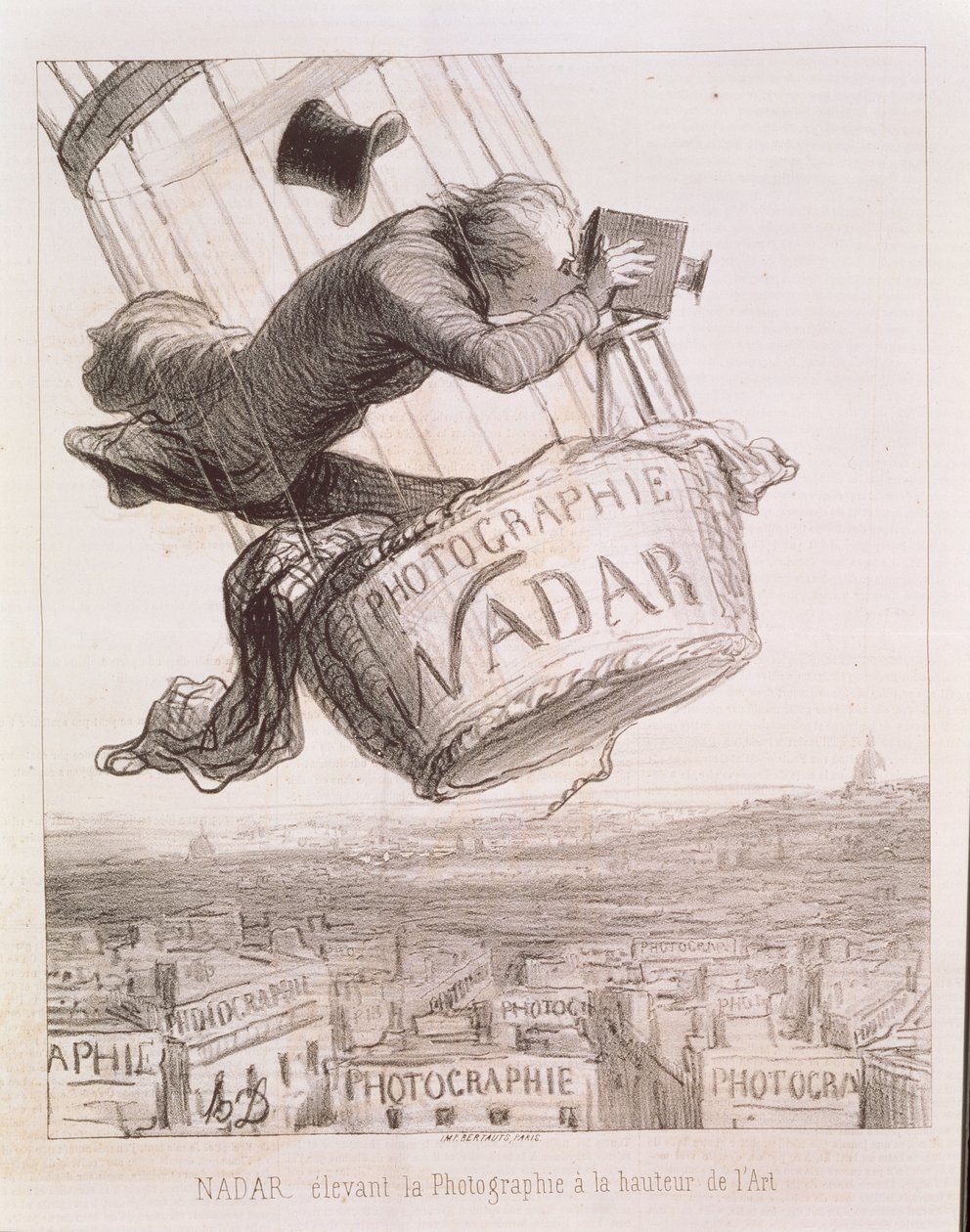Nadar (1820-1910) elevando a fotografia à altura da arte, publicada em 1862 de Honoré Daumier