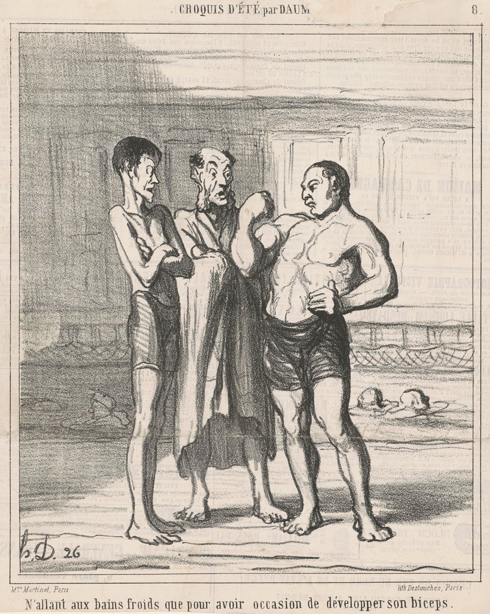 Só indo para banhos frios... de Honoré Daumier