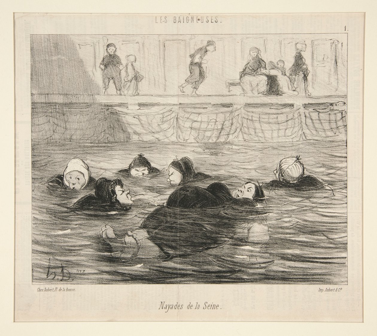 Nayades do Sena, de Les Baigneuses de Honoré Daumier