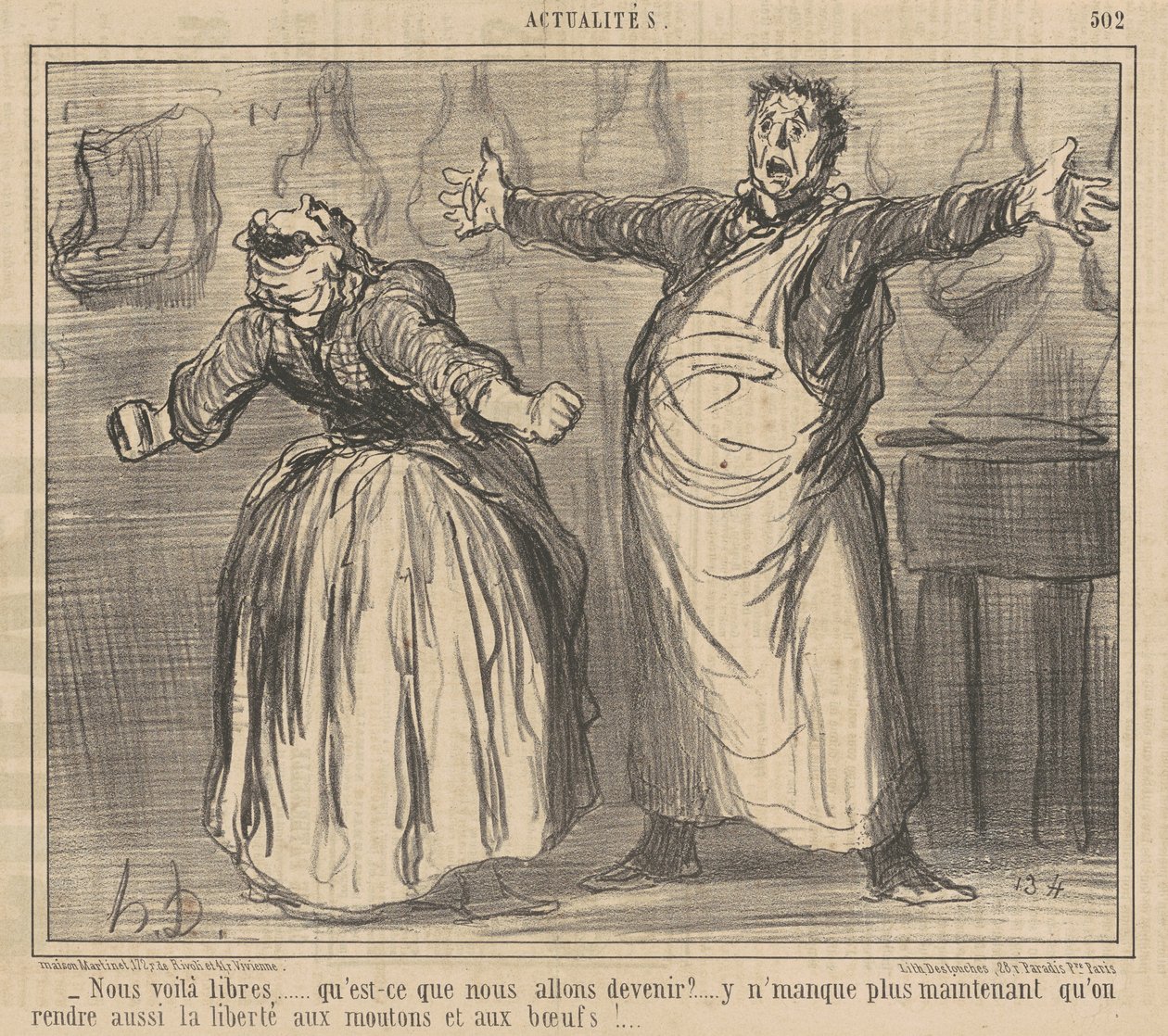 Nous voila libres... de Honoré Daumier