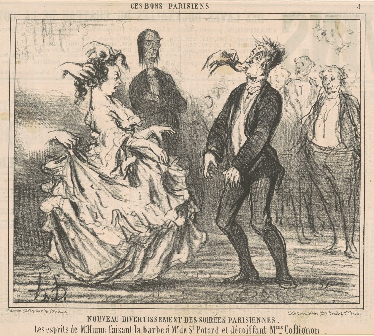 Novo entretenimento noturno de Honoré Daumier