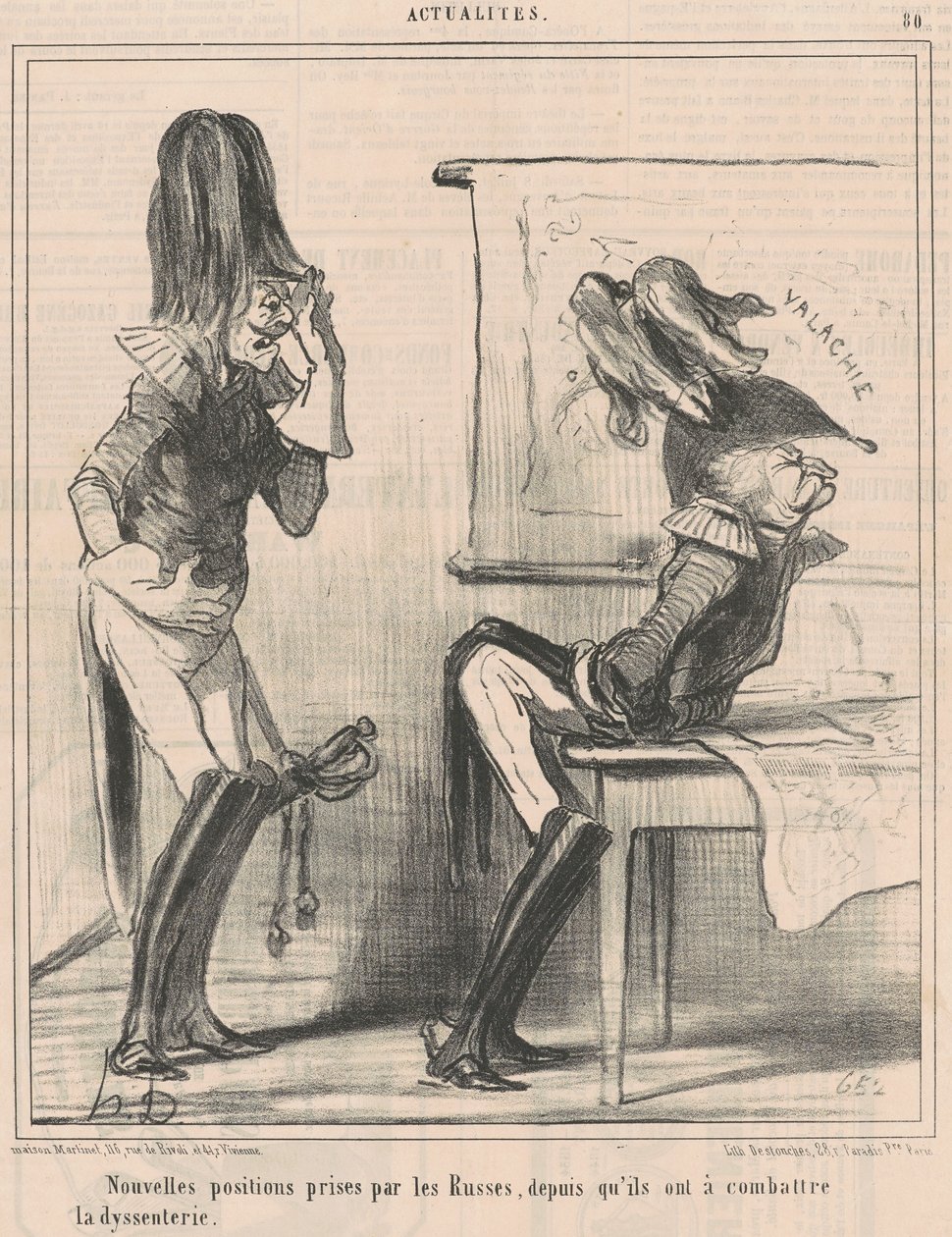 Novas posições tomadas pelos russos ... de Honoré Daumier