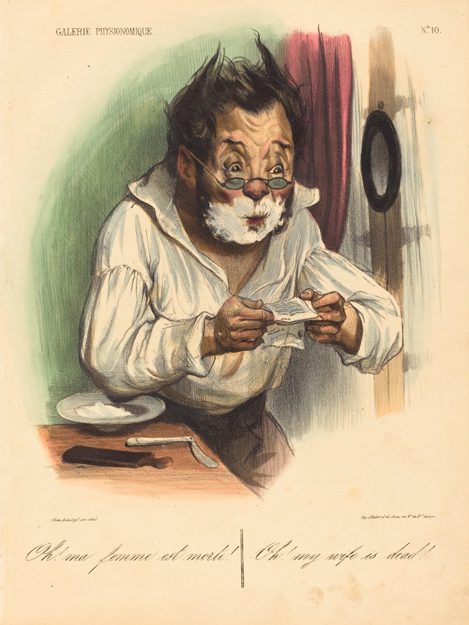 Oh! ma femme est morte! de Honoré Daumier