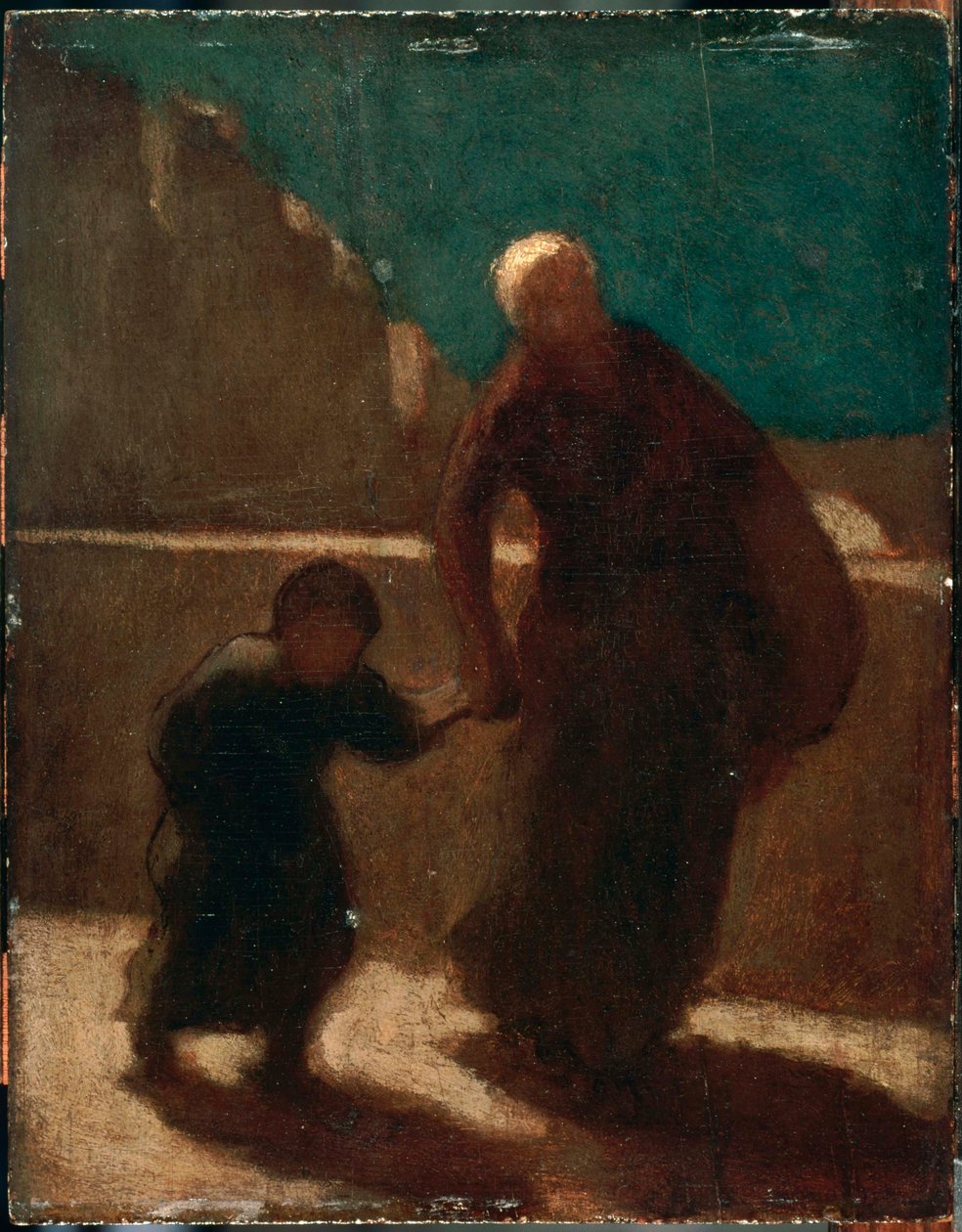 Em uma ponte à noite de Honoré Daumier