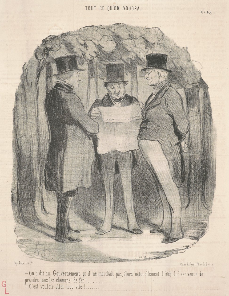 O governo foi informado de que não estava funcionando... de Honoré Daumier