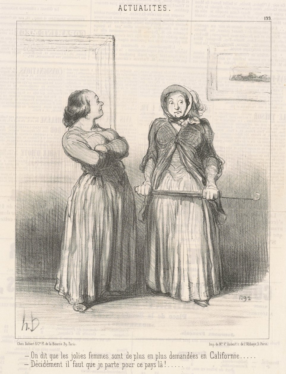 Dizem que as mulheres bonitas são... de Honoré Daumier