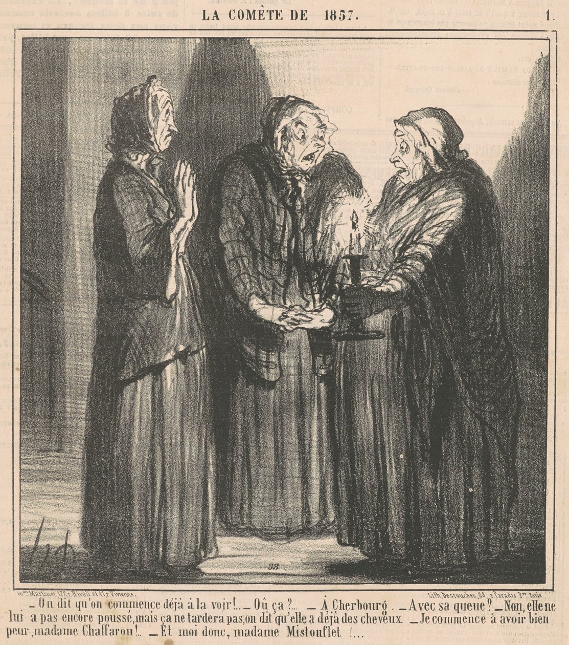 Dizem que já estamos começando a vê-la... de Honoré Daumier