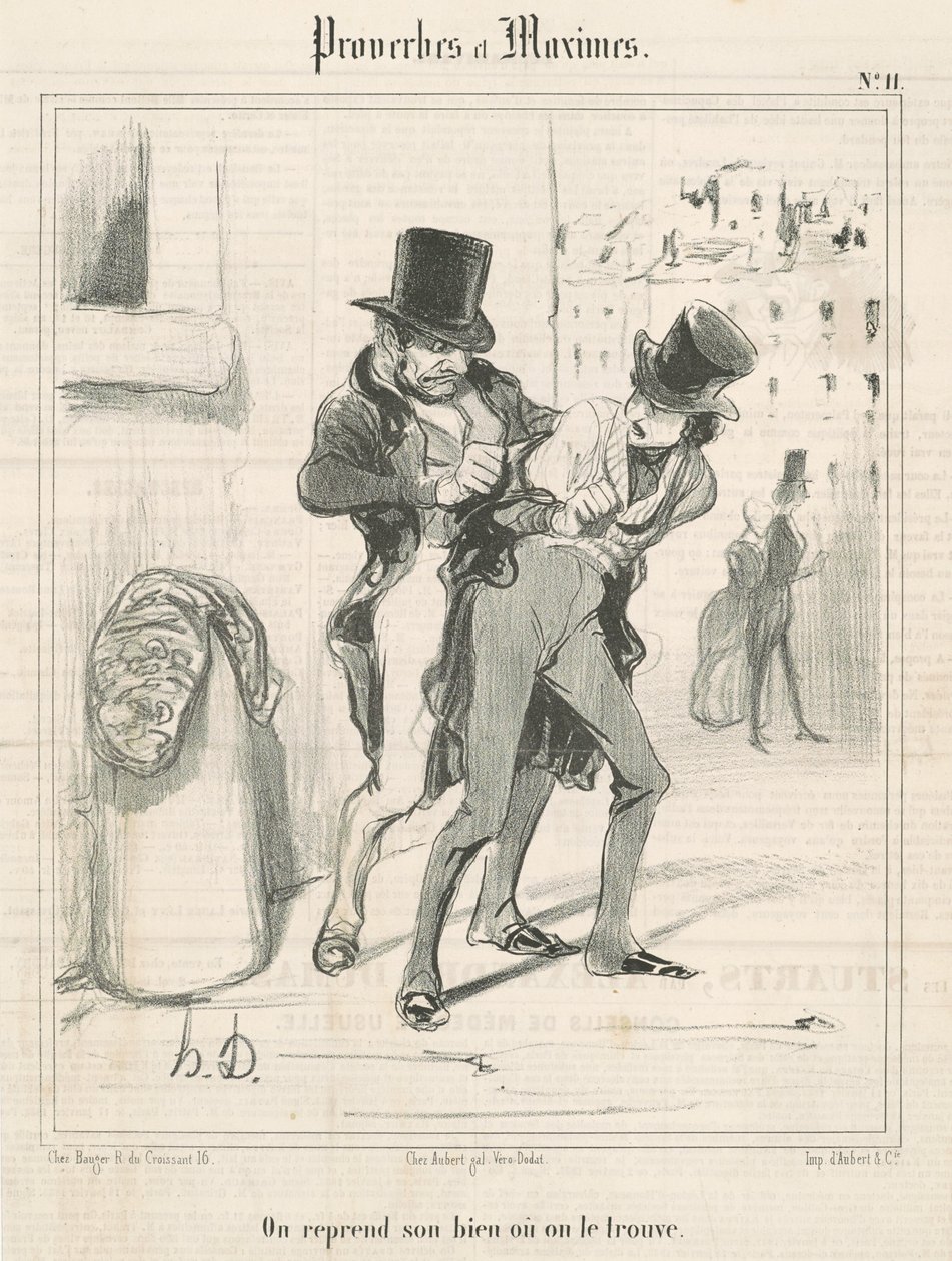 Recuperamos nossa propriedade ou a encontramos de Honoré Daumier