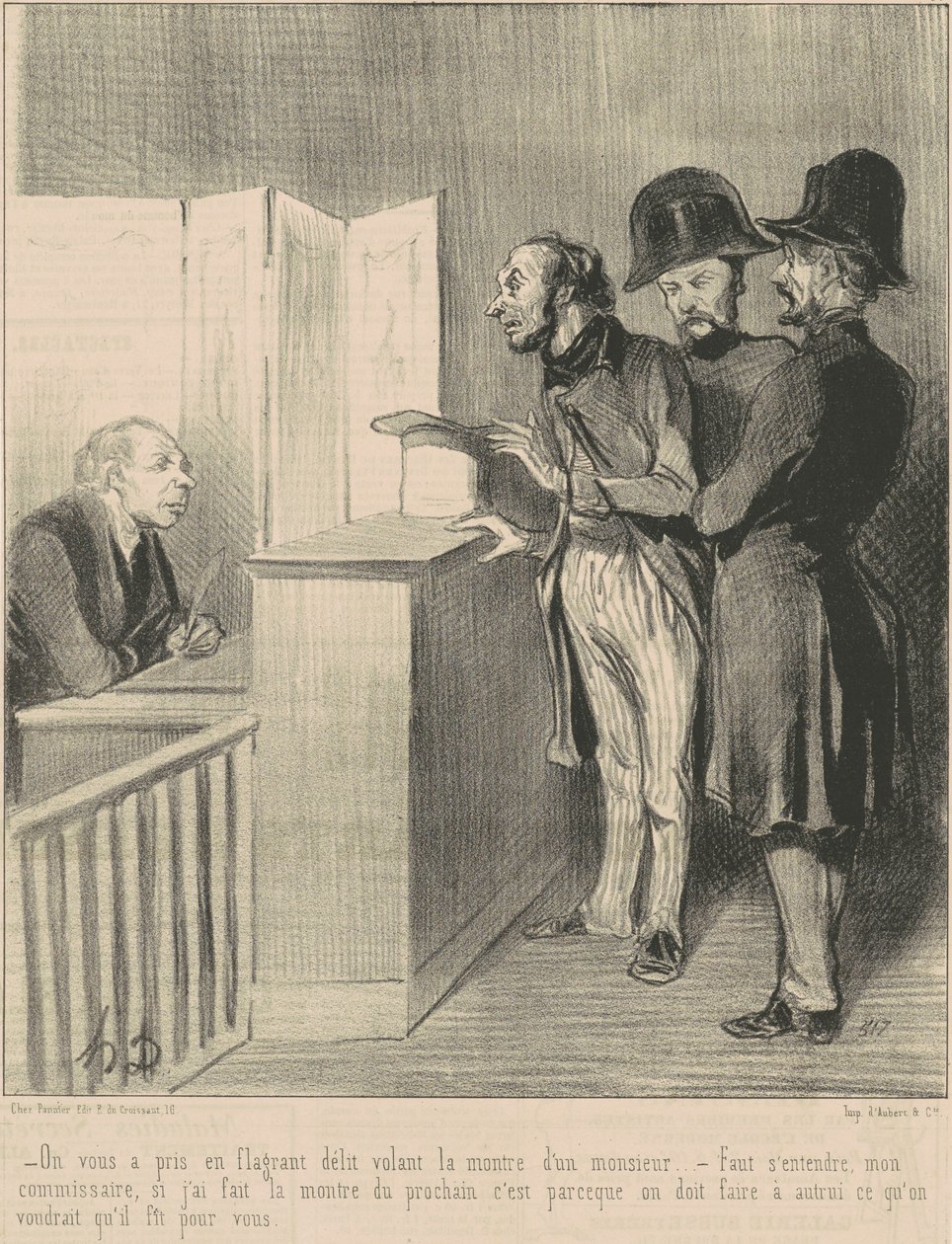 Você foi pego em flagrante... de Honoré Daumier