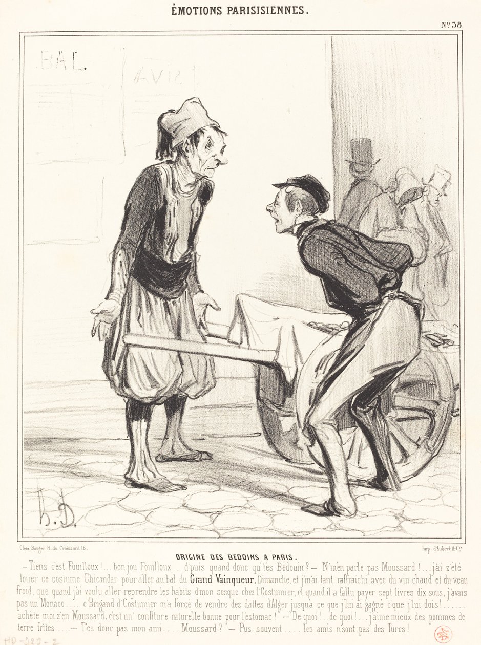 Origem dos bedoins em Paris de Honoré Daumier