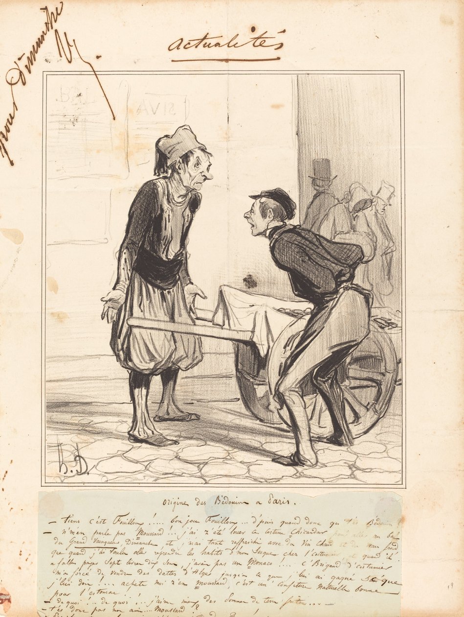 Origem dos bedoins em Paris de Honoré Daumier