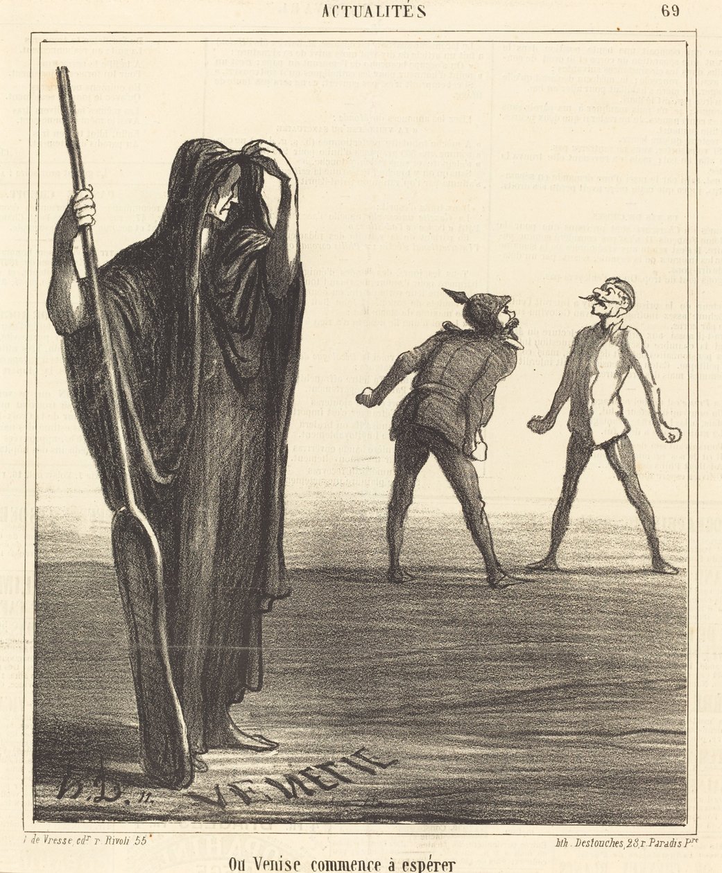 Onde Veneza começa a ter esperança de Honoré Daumier