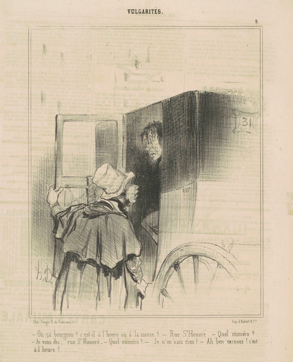 Ou é burguesa? Está na hora ou... de Honoré Daumier