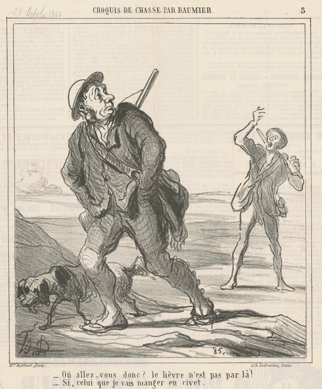 Onde você está indo? de Honoré Daumier