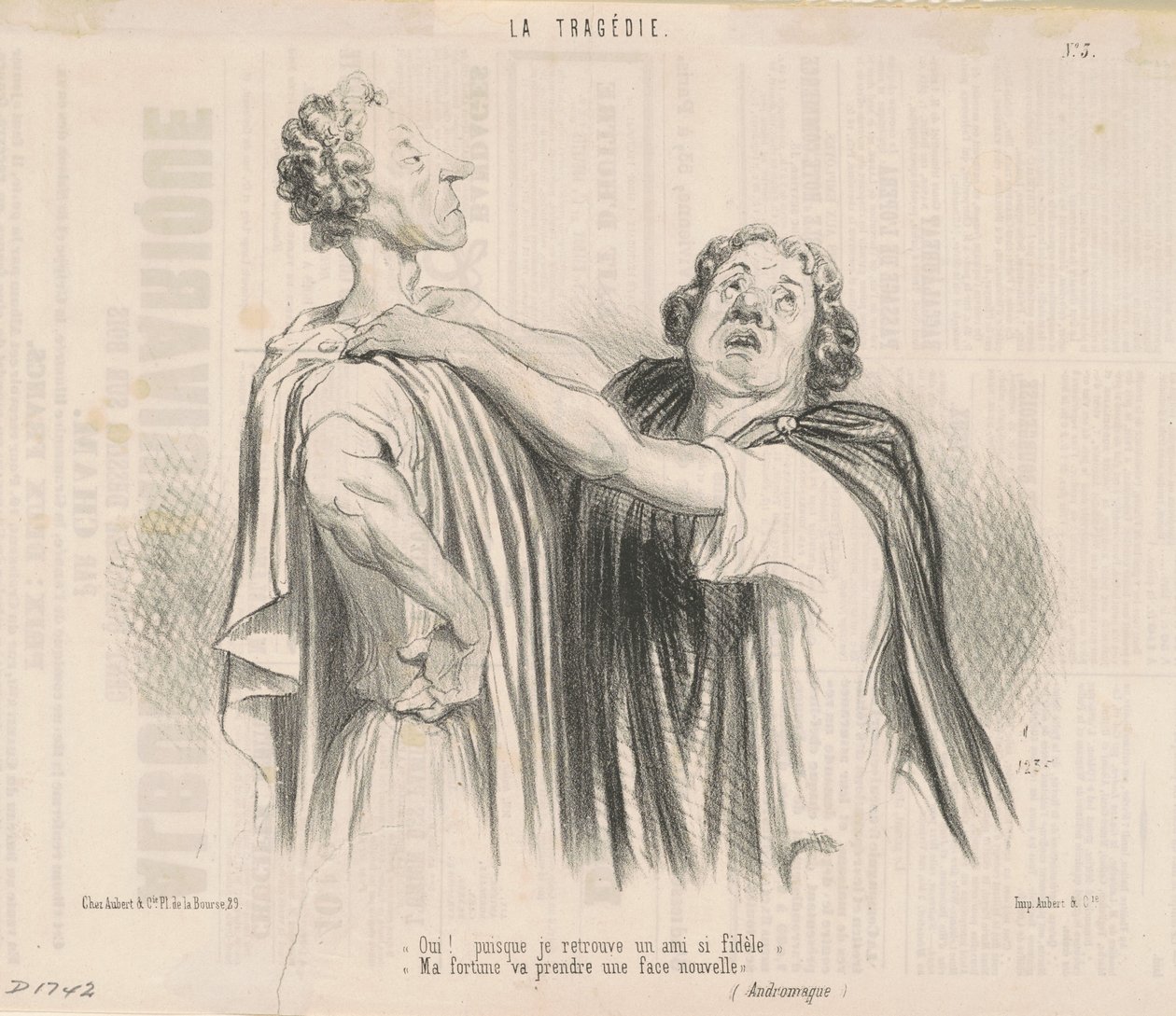 Sim! Já que encontrei um amigo tão fiel... de Honoré Daumier