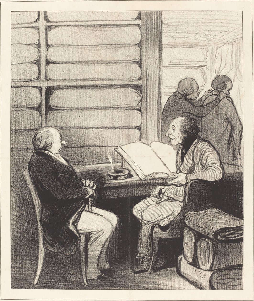 Sim, meu caro Monsieur Badoulard, eu... de Honoré Daumier