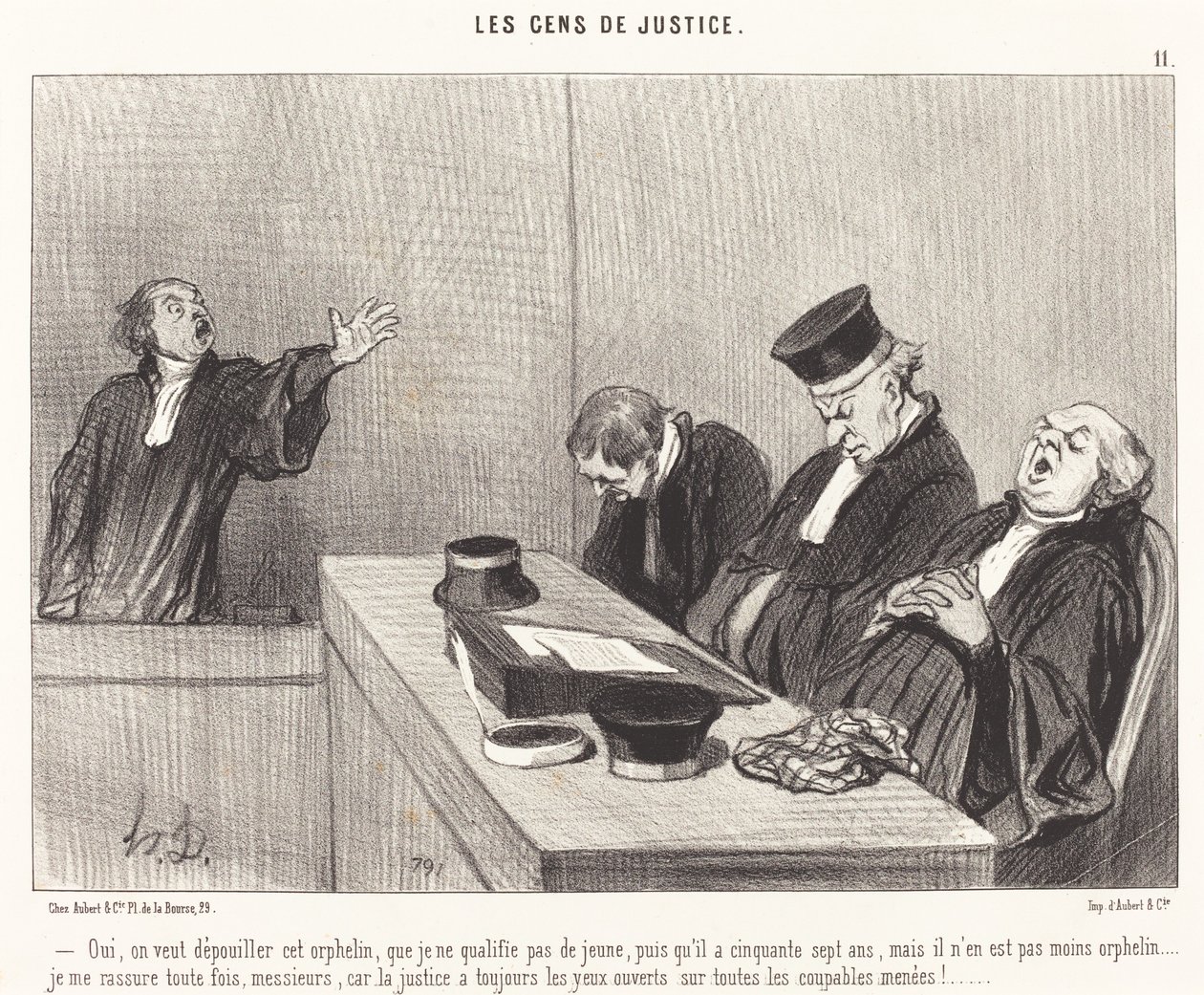 Oui, on veut dépouiller cet orphelin... de Honoré Daumier