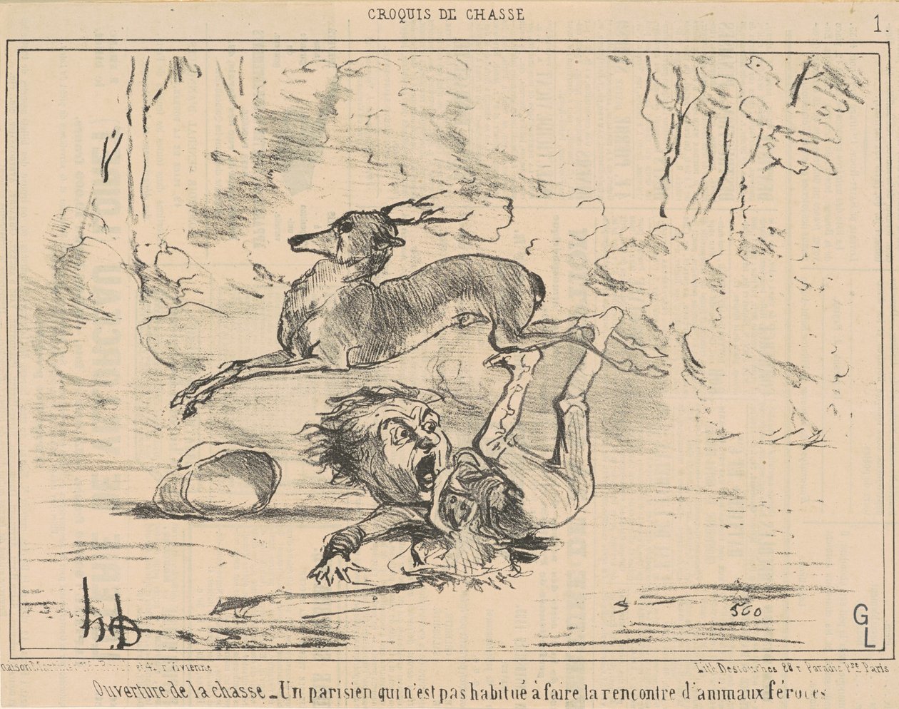 Abertura da caça de Honoré Daumier