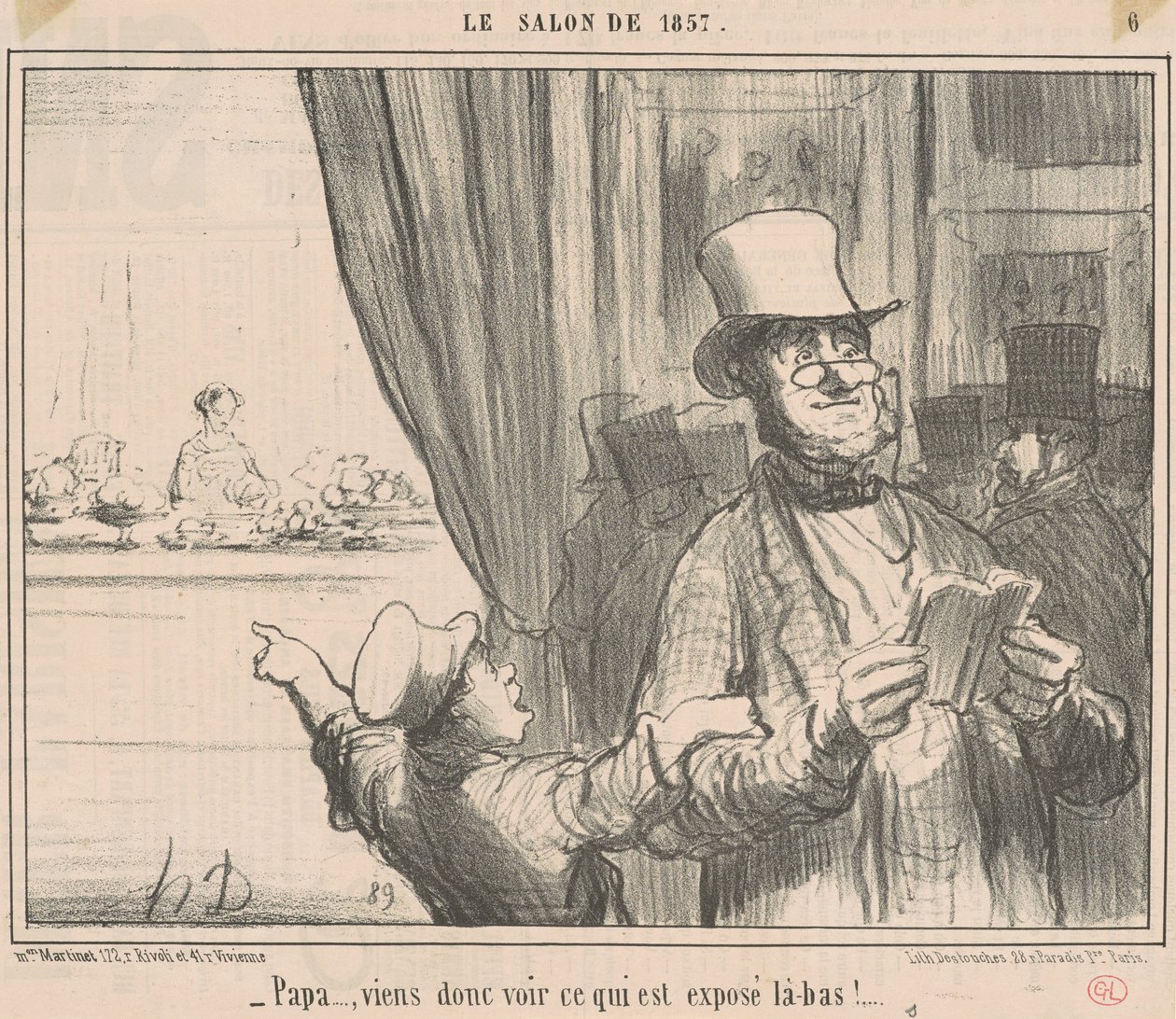 Pai... então venha ver o que... de Honoré Daumier