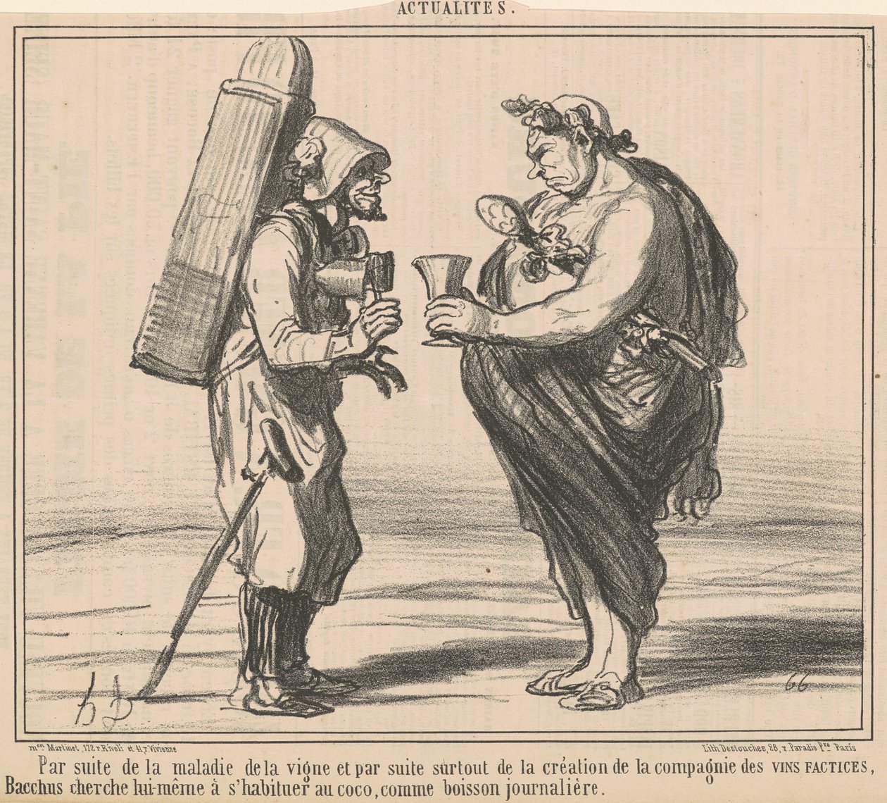 Como resultado da doença da videira de Honoré Daumier