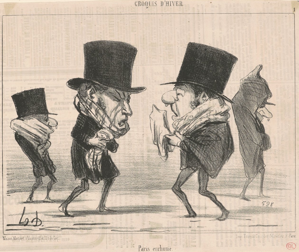 Paris tem um resfriado de Honoré Daumier