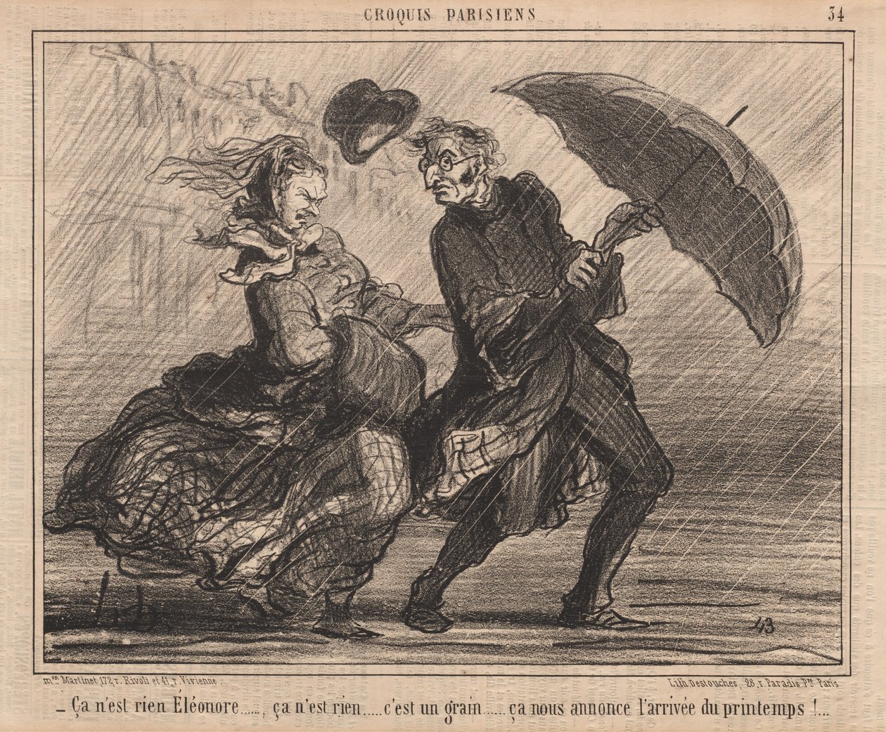 Esboços parisienses: não é nada Eleanor de Honoré Daumier