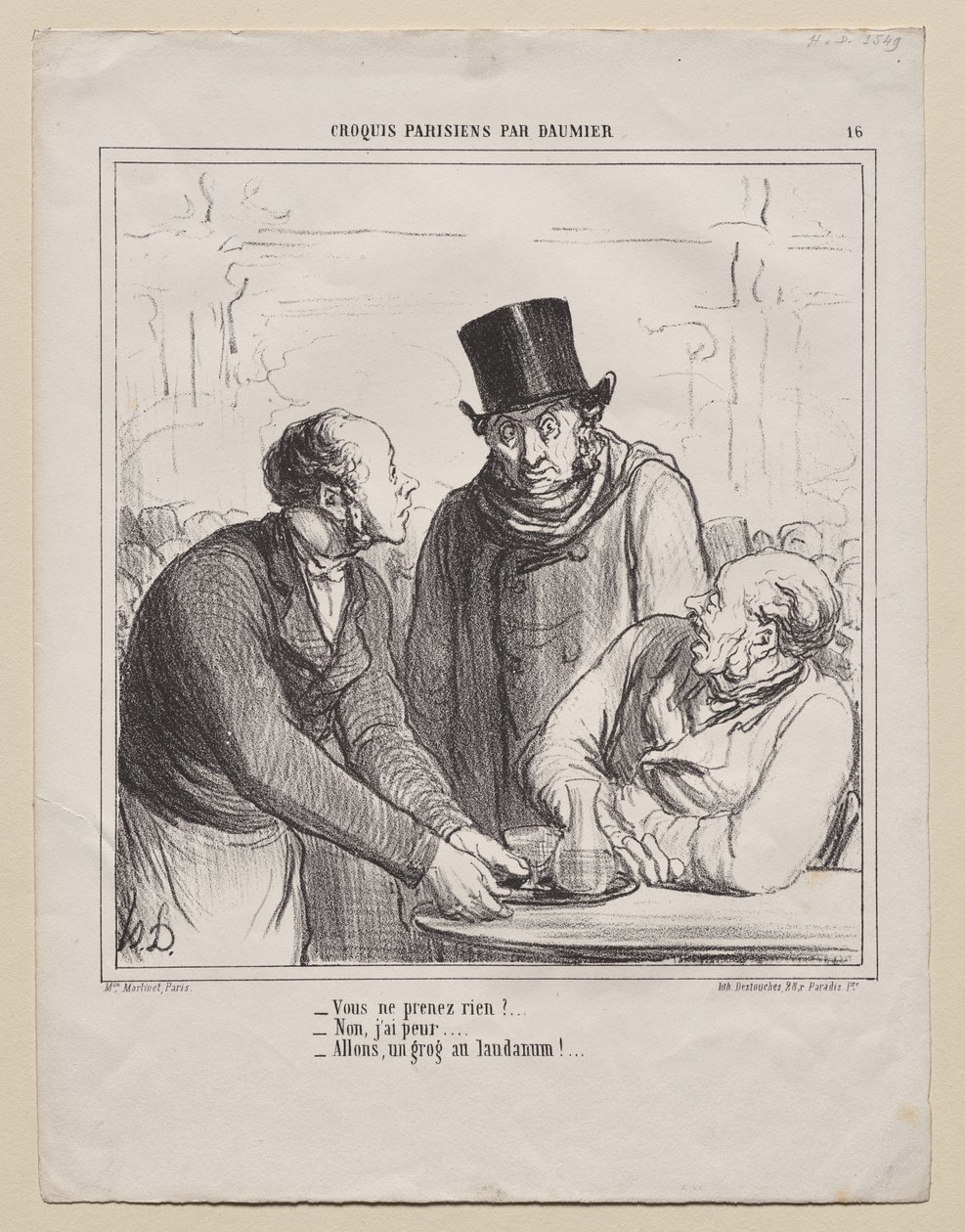 Esboços parisienses, placa 16: Você não vai levar nada? de Honoré Daumier