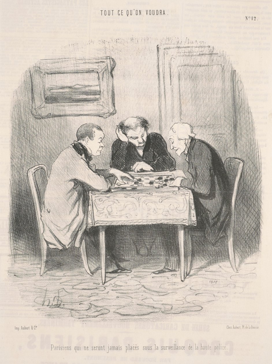Parisienses que nunca estarão... sob vigilância... de Honoré Daumier