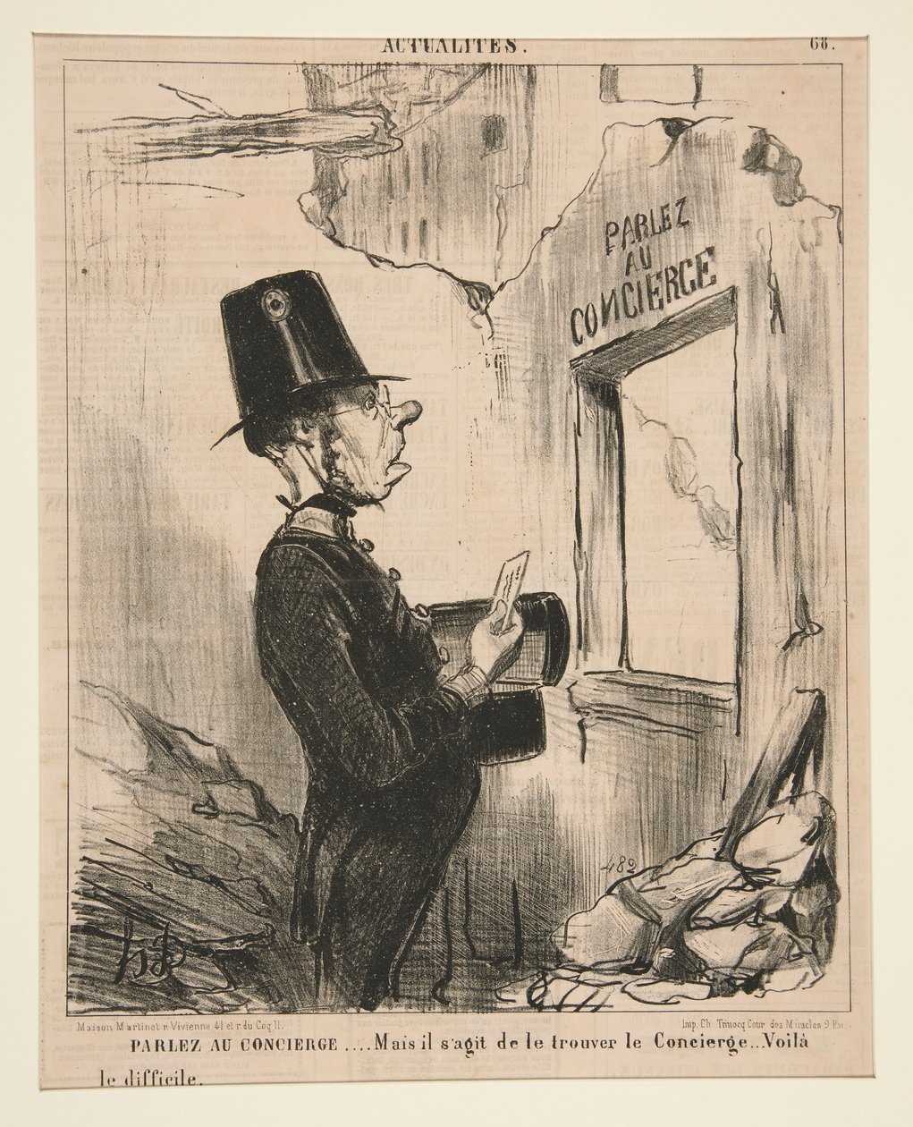 Fale com o zelador de Honoré Daumier
