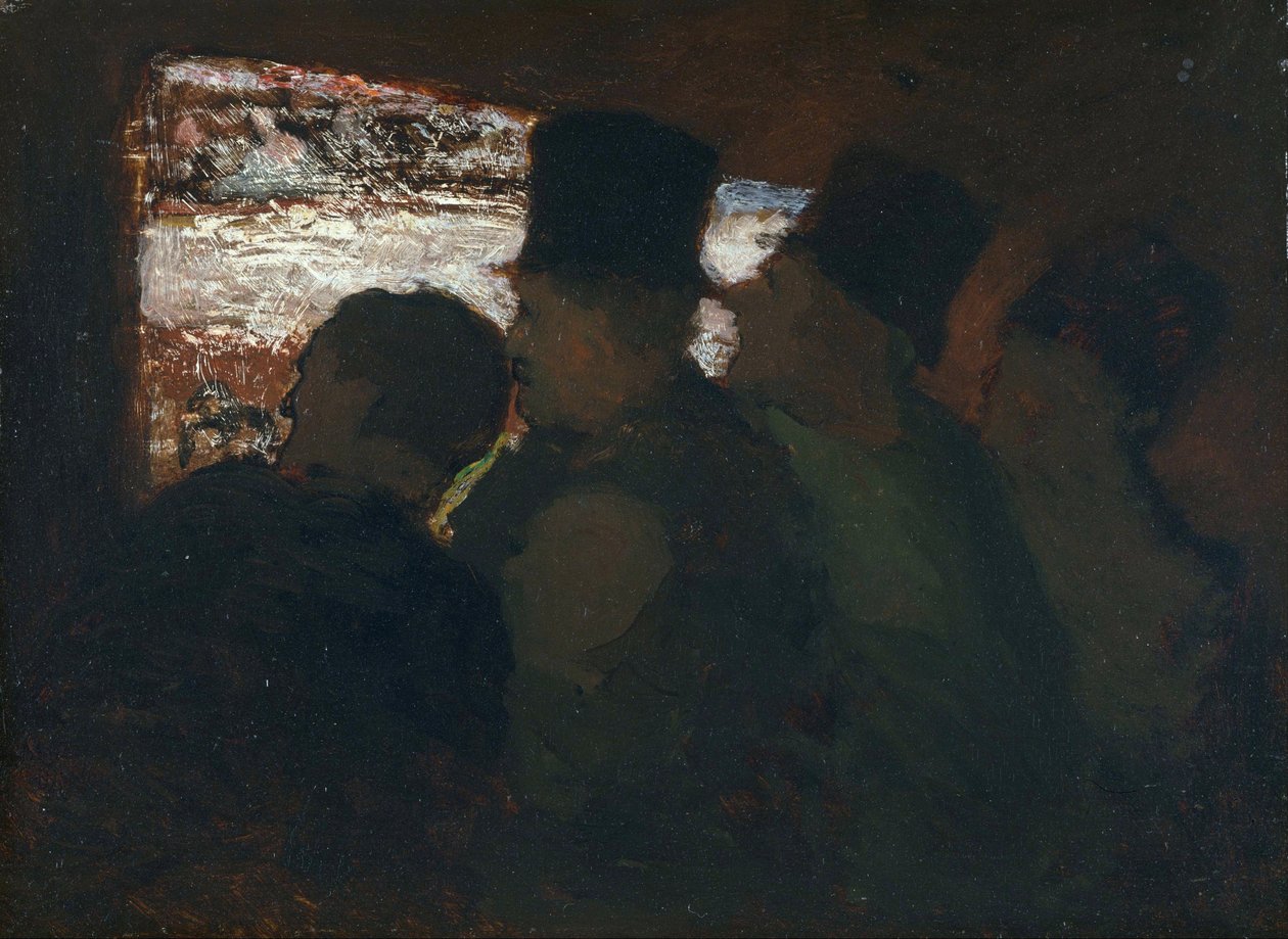 "Parterre" Public au theatre Peinture de Honore Daumier (1808-1879) 1858 National Museum of Western Art, Tokyo Japon de Honoré Daumier